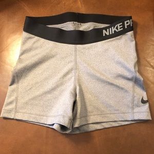 Nike Pro Dri-Fit Grey Shorts Size S Like New Condition
